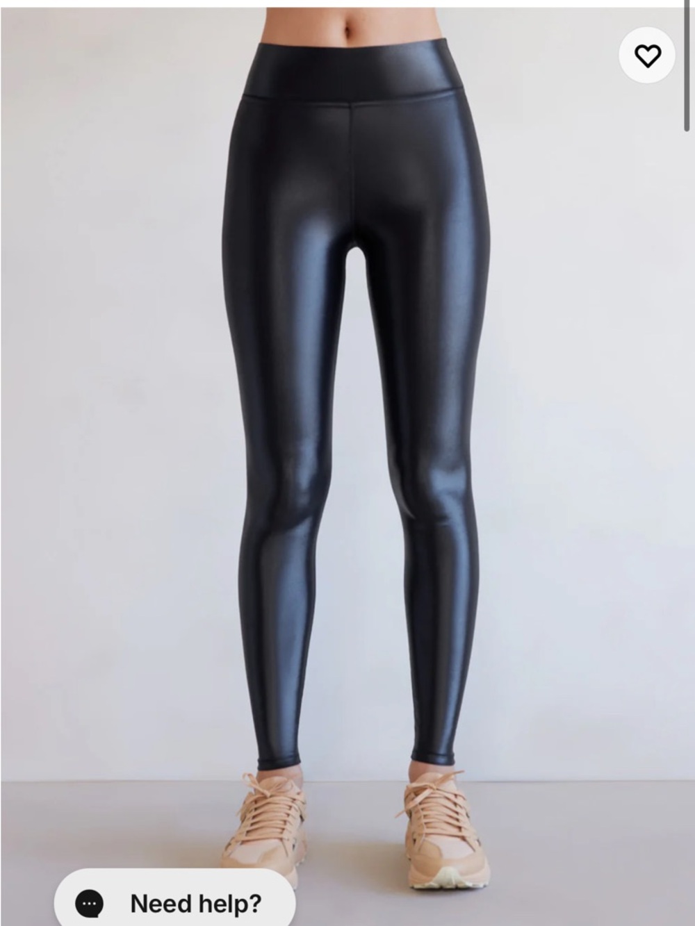 Carbon38 XXS Regular Rise Full-Length Leggings in Takara Shine Black